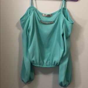 Teal blouse